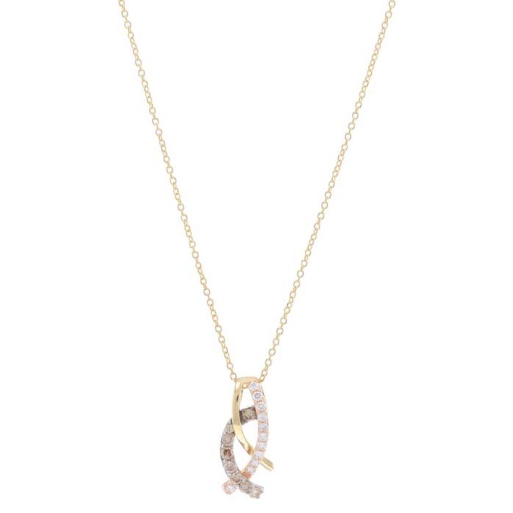 Le Vian Diamond Pendant Necklace 18 1/4" - Yellow Gold 14k Round Brilliant .40ct